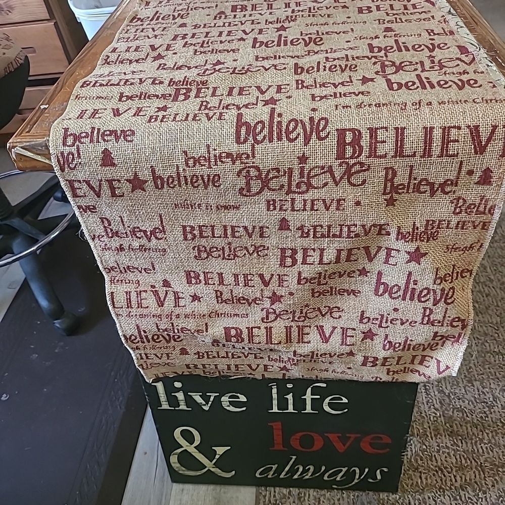 Believe Burlap Banner #2 - Picture 4 of 6